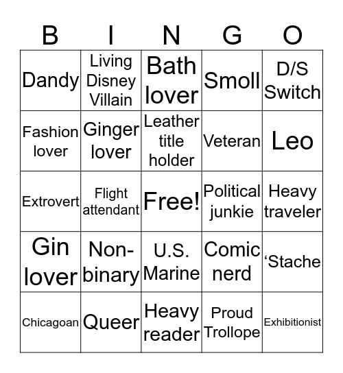 How Much like Stitch Are YOU!? Bingo Card