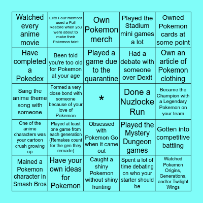 * Bingo Card