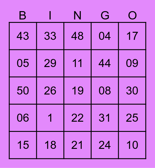 gua betot pala lu Bingo Card