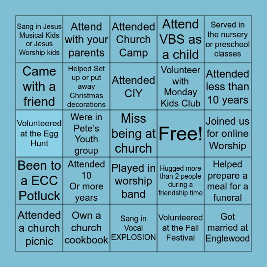 ECC Bingo Card