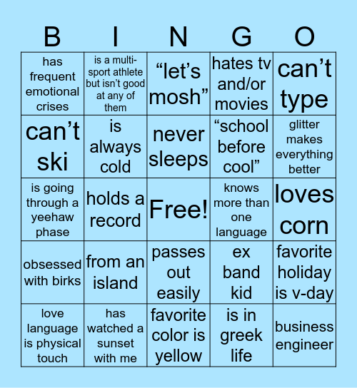 c0rnl0rd’s bingo Card