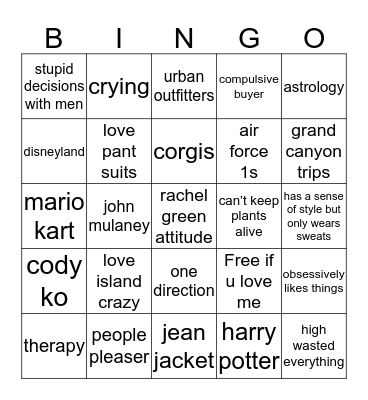 BRENNA BINGO Card