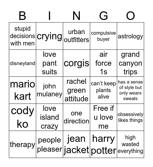 BRENNA BINGO Card