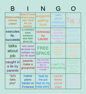 STILL BEST FRIENDS!! Bingo Card