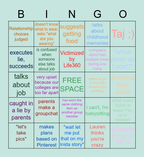 STILL BEST FRIENDS!! Bingo Card