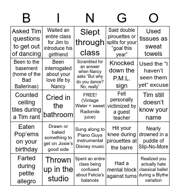 Radacad Life Bingo Card