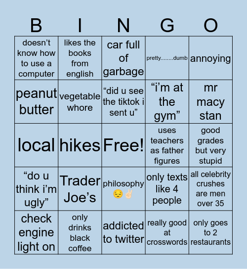 Cierra Bingo 🤒 Bingo Card