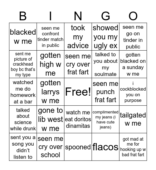 Lina Bingo! Bingo Card