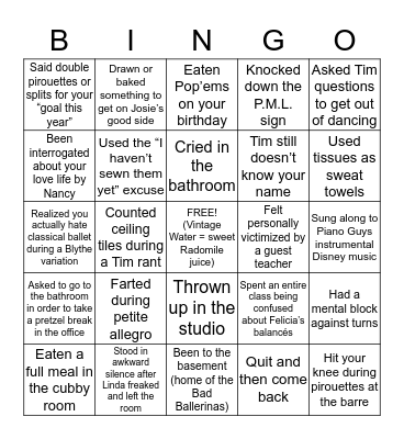 Radacad Life Bingo Card