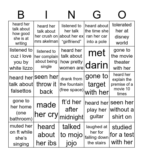 olivia bingo! have you... Bingo Card