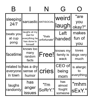 Linda's Bingo Card