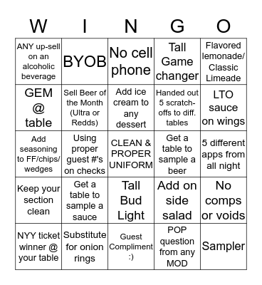 WINGO BAY-BAYYYY!!!!!!!! Bingo Card