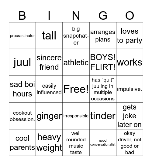 r u & riley alike? Bingo Card