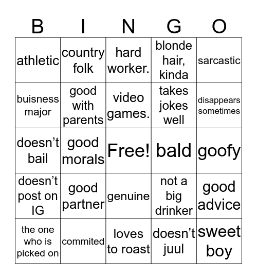 r u & garrett alike? Bingo Card