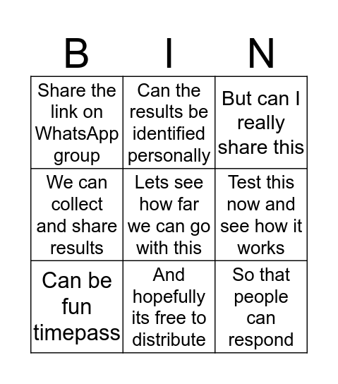 QuaranTIME @ RoundSqr Bingo Card