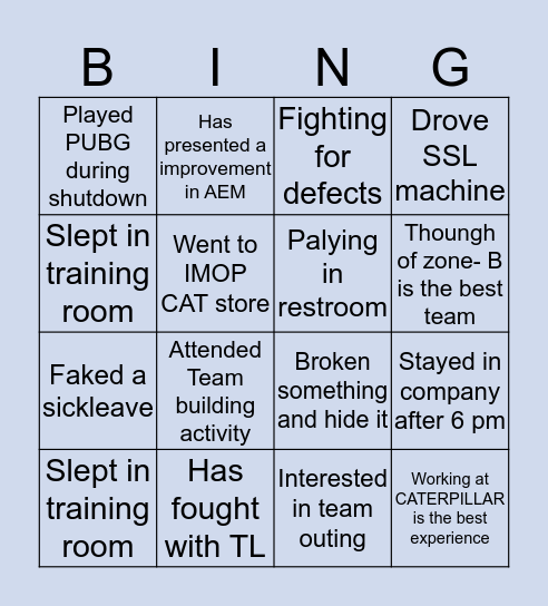 SSL BINGO Card