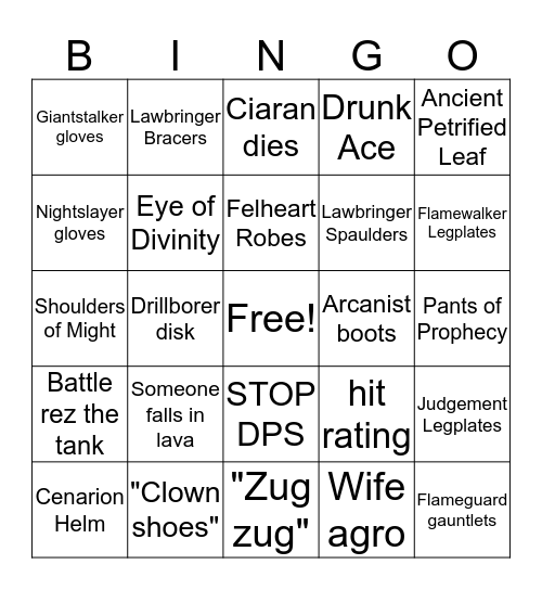 MC Bingo! Bingo Card