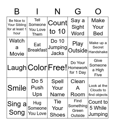 Birthday Bingo Card