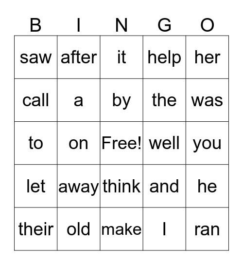 BINGO Card