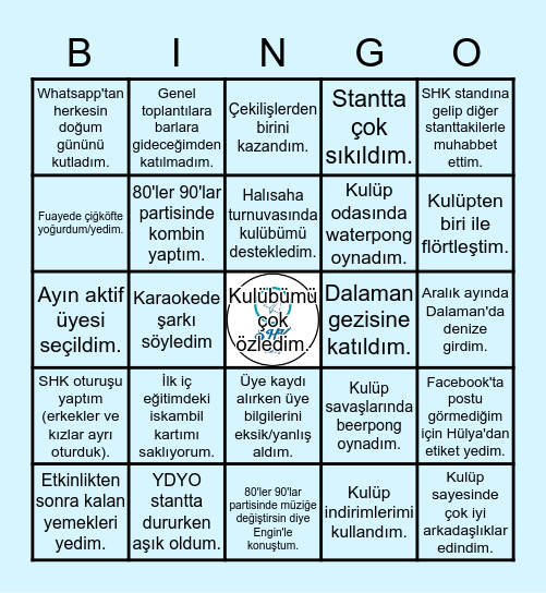 SİVİL HAVACILIK KULÜBÜ Bingo Card