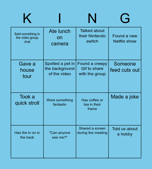 Virtual Bingo Card