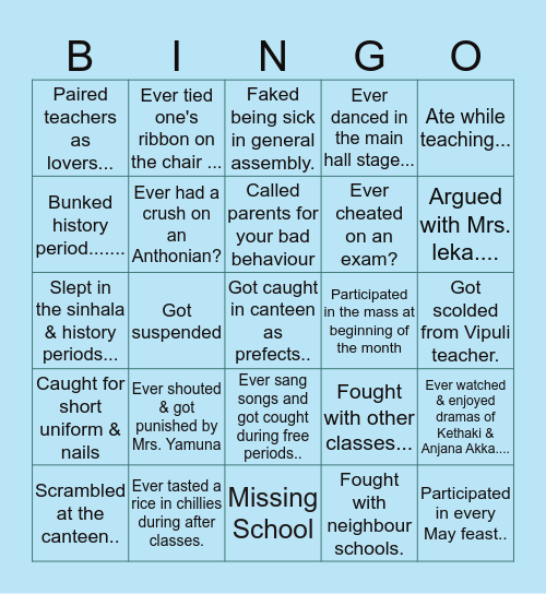 How much of a Annite are you ? Bingo Card