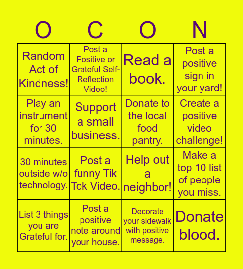 Raccoon Bingo Card