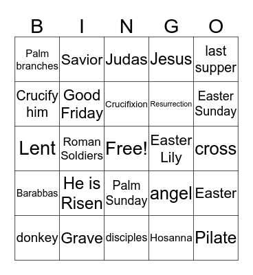 Easter (2) Bingo Card