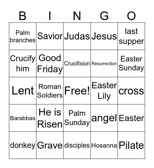 Easter (2) Bingo Card