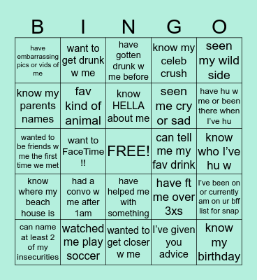 cmgodfreys bingo Card