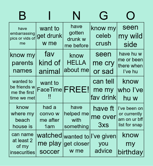 cmgodfreys bingo Card