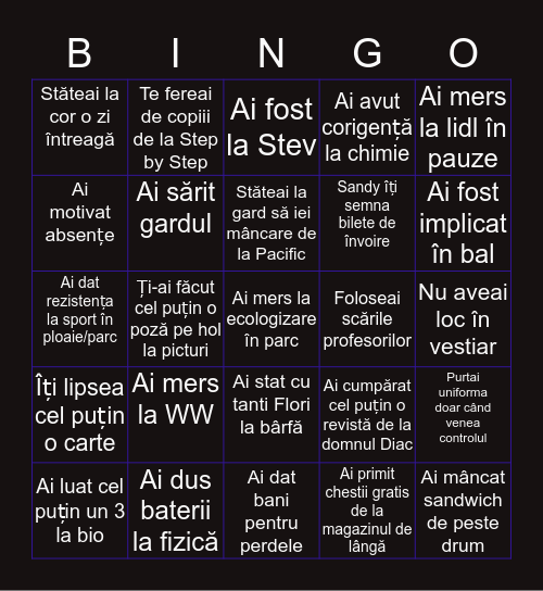 Ai fost la Peda dacă Bingo Card