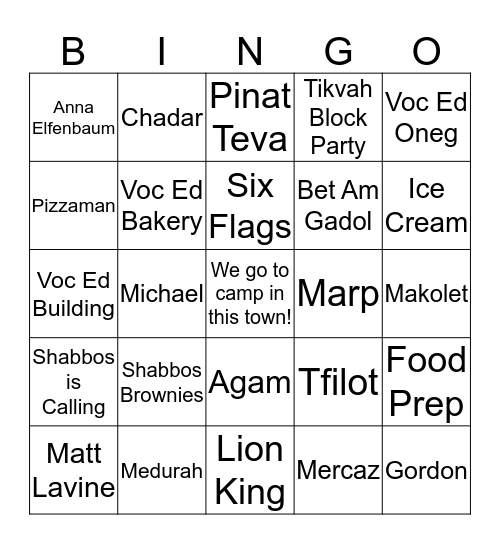 Voc Ed Bingo! Bingo Card