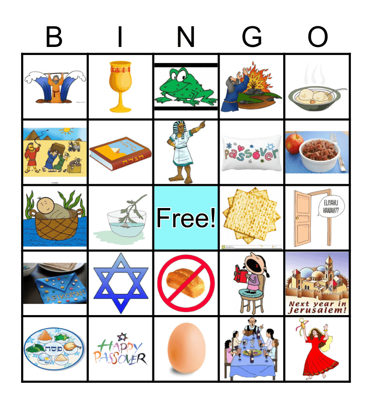 Passover Bingo Card