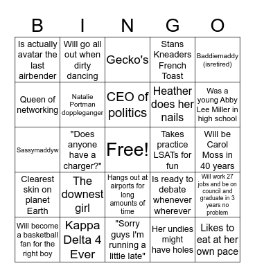 Mads Woolf Bingo Card