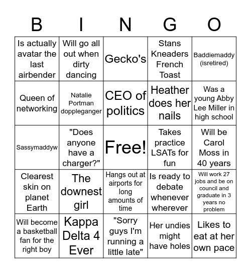 Mads Woolf Bingo Card