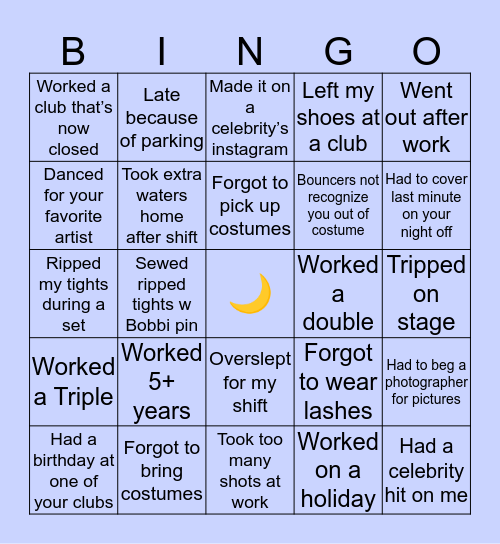 Zhantra🌙 Bingo Card