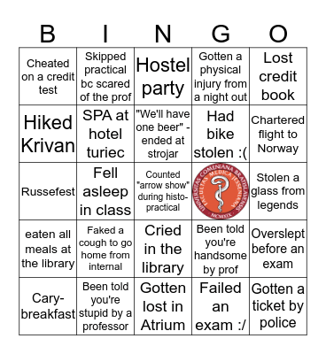 JFMED Bingo Card