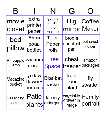 Walking Bingo Card