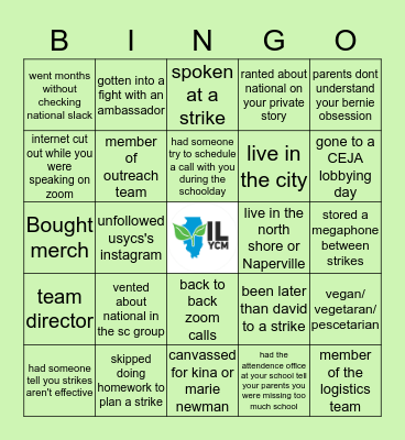 ILYCM BINGO Card