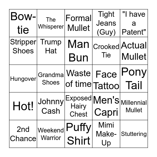 Carrier Fair Bingo Card