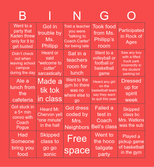 Bingo Card