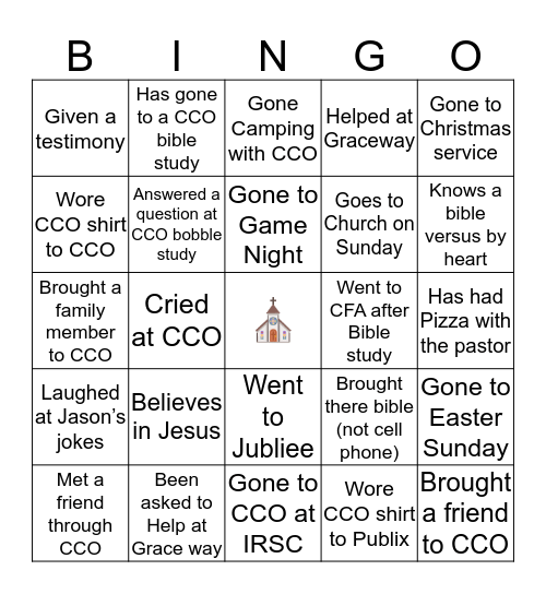 CCO Bingo Card