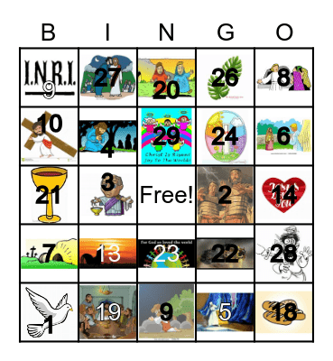 Easter Bingo Card