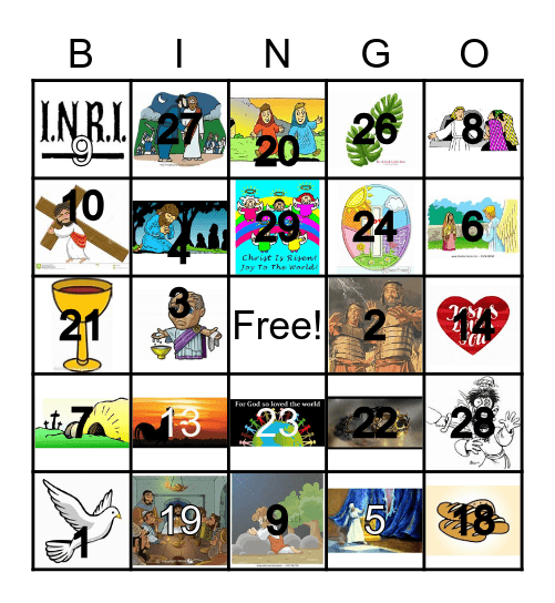 Easter Bingo Card