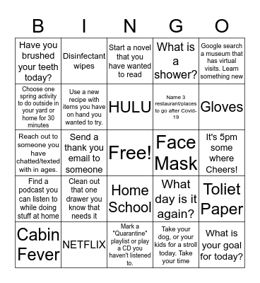 THE RONA'S Bingo Card