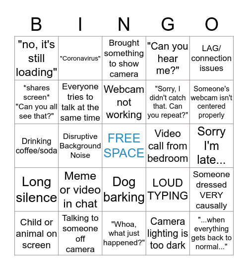 INTERACTIVE BINGO Card