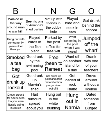 Ramea Bingo Card