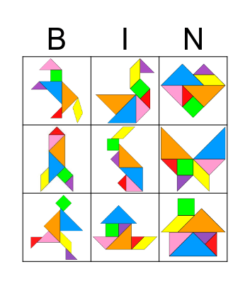 Tangrams Bingo Card