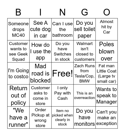 521 Curbside Bingo Card